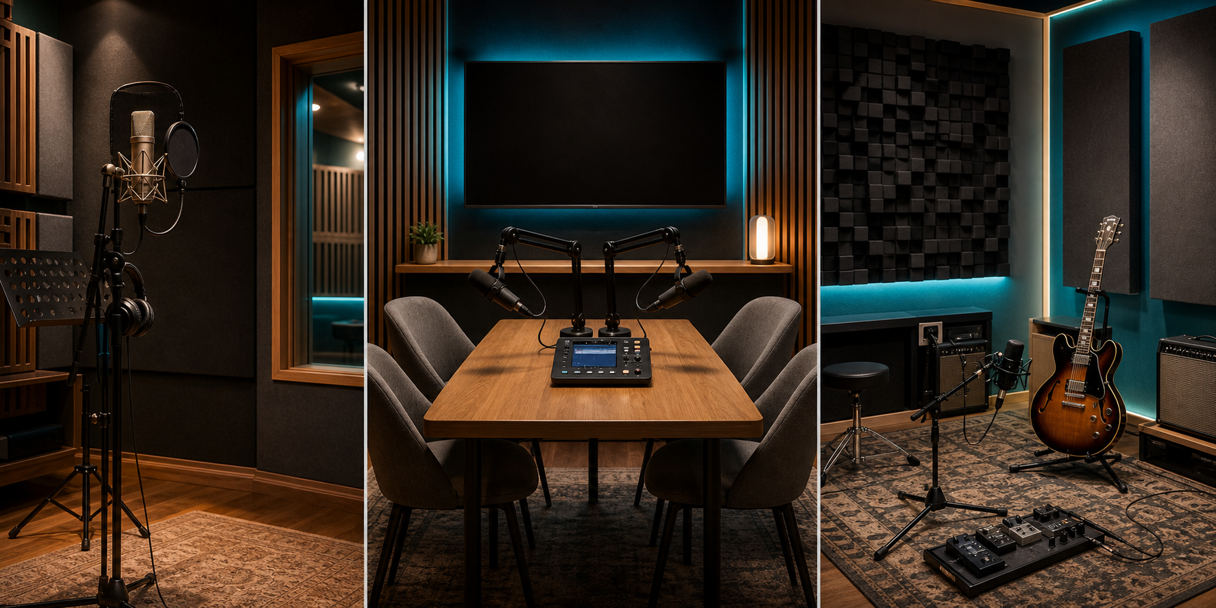 Postazione per sessioni di registrazione voce in Studio Audio